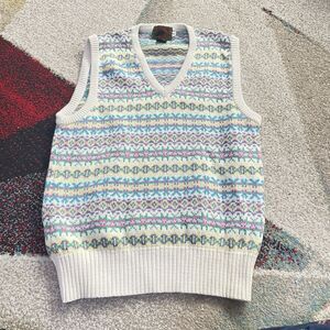 Vintage Boston Traders Women’s Knit Sweater Vest V-Neck Size M